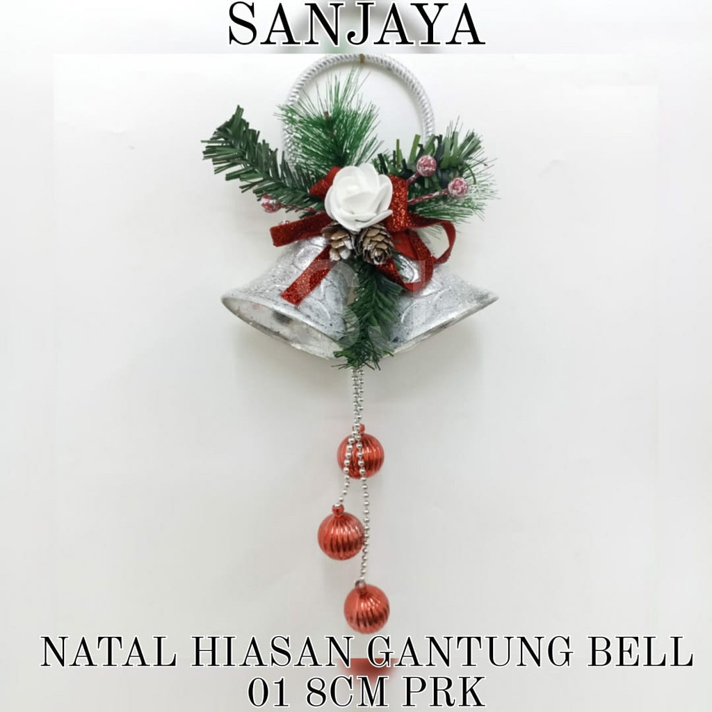 [1 Bks] Hiasan Gantungan Aksesoris Natal / Ornamen Natal / Dekorasi Pohon Natal / Natal Hiasan Gantung Bell 01 8Cm Prk