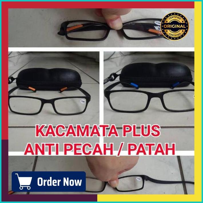 Kacamata baca PLUS (ANTI PATAH DAN PECAH)