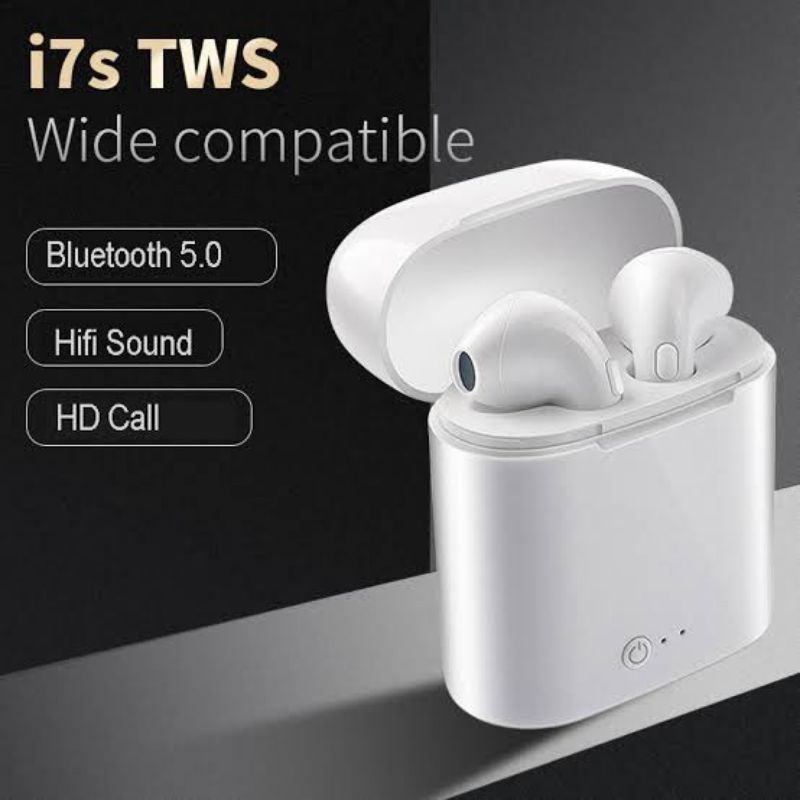 TWS I7S HANDSFREE / HEADSET / EARPHONE BLUETOOTH BT DUAL PAIRING KUALITAS BAGUS