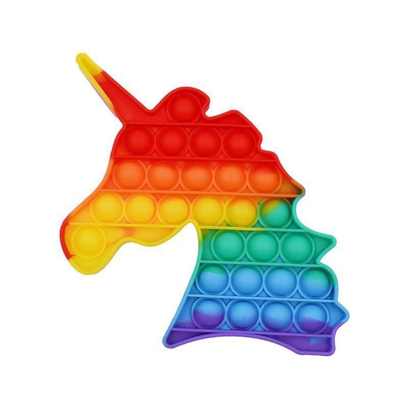 (FREE KELERENG) JUMBO MAINAN POP IT RAINBOW UNICORN-3