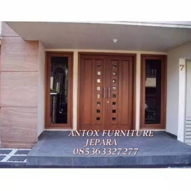 kusen pintu jati + jendela jati mebel Jepara