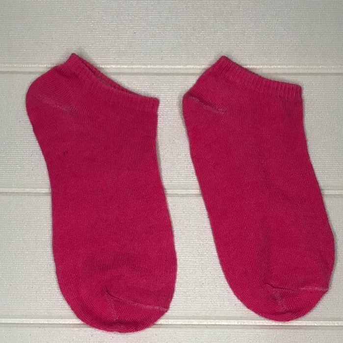 ✧YUKSHOPING✧ Kaos Kaki Fashion Wanita Pria Murah Kaus Motif Semata Kaoskaki Ankle Socks Pendek-POLOS FANTA