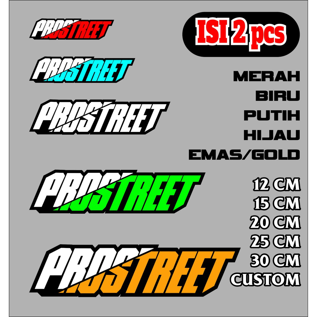 Stiker PROSTREET Motor Besar 30cm Original Motor Besar Hologram Cutting Sticker NFS Prostreet