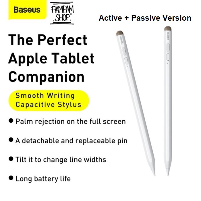 Baseus Smooth Writing Capacitive Stylus Pen Active + Passive Version for Ipad Air 3 4 5 6 7 8 Pro 2021 Alternative Apple Pencil