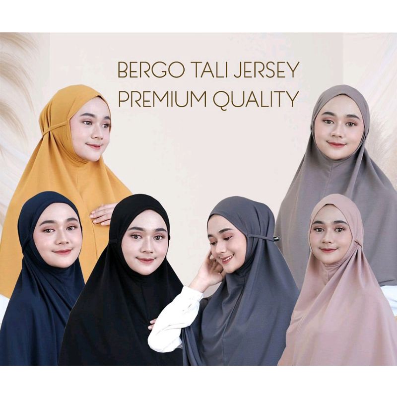 Bergo Maryam tali Jersey Bergo instan Maryam Jersey-Bergo Tali jersey
