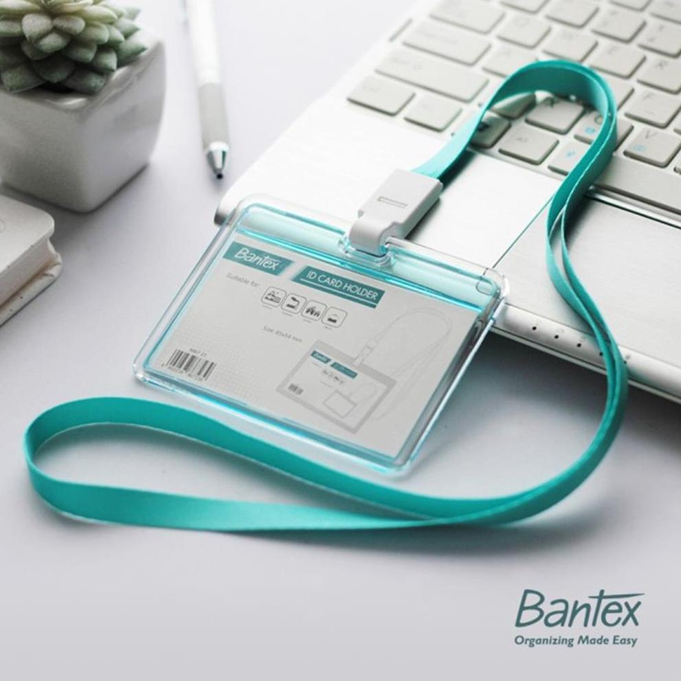 

[PRODUK VQJUI] ID Card / Tempat Kartu Nama Bantex Transparent Holder Lanyard Landscape 8867 SJA