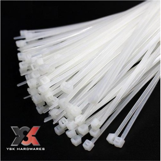 Kabel Ties Putih Bening / Nylon Cable Tie @ 100 Pcs / kabel tis pengikat bungkus makanan minuman