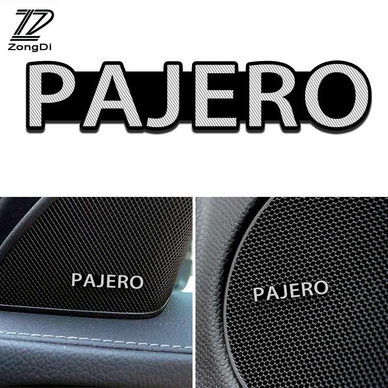 4 buah Mobil Styling 3D Aluminium Audio Video Speaker Stiker untuk Mitsubishi Pajero 4 3 2 Aksesoris Olahraga 2012-2019 2020