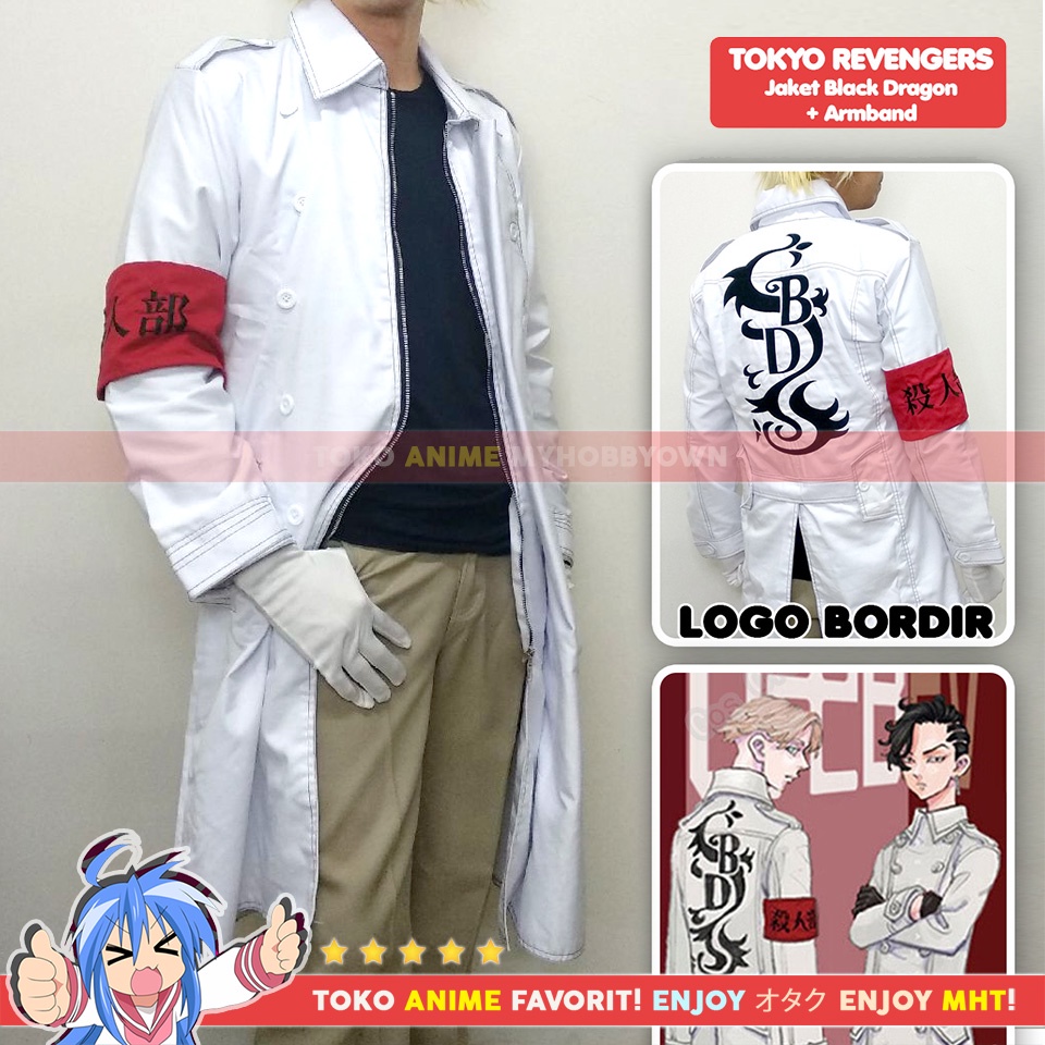 Jaket Parka Jubah Black Dragon Tokyo Revengers Inui Inupi Seishu Kokonoi Hajime Kostum Cosplay