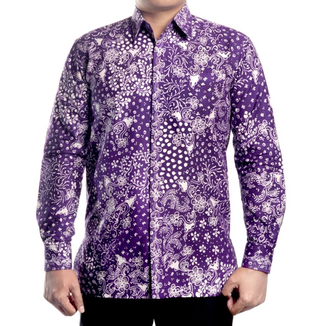 Kemeja Batik Pria Ungu