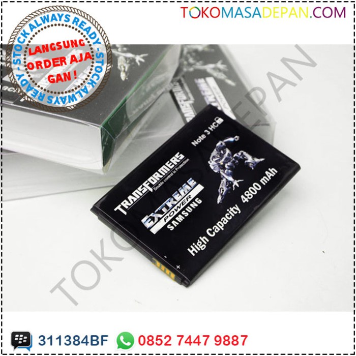 Baterai Batre Samsung Galaxy Note 3 Replika Double Power Transformer