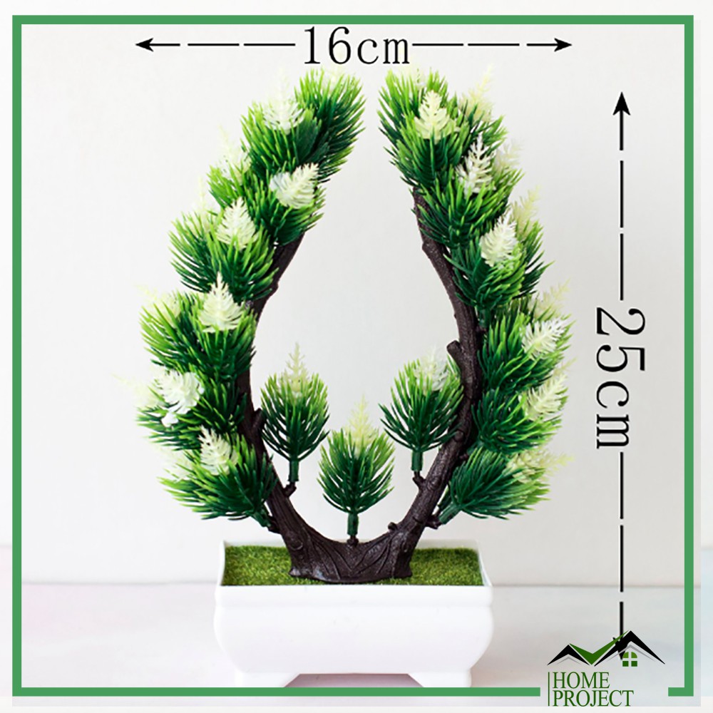 Pot Tanaman Bunga Plastik Minimalis Hiasan Bunga Artificial Flower Pot Bunga Moderen Type U Akasia-2