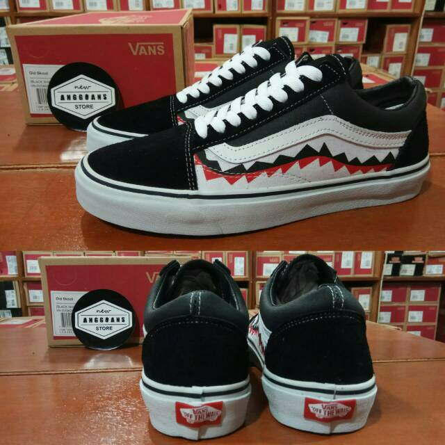 sepatu vans bape shark