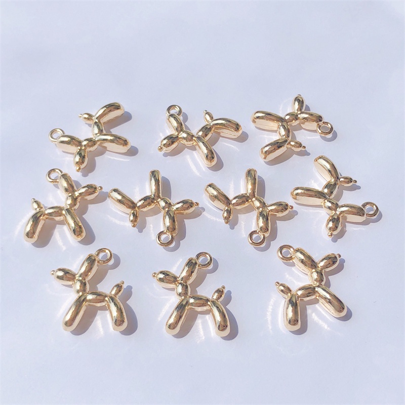 10pcs Liontin Bentuk Balon Anjing Bahan Alloy Untuk Membuat Perhiasan Gelang DIY