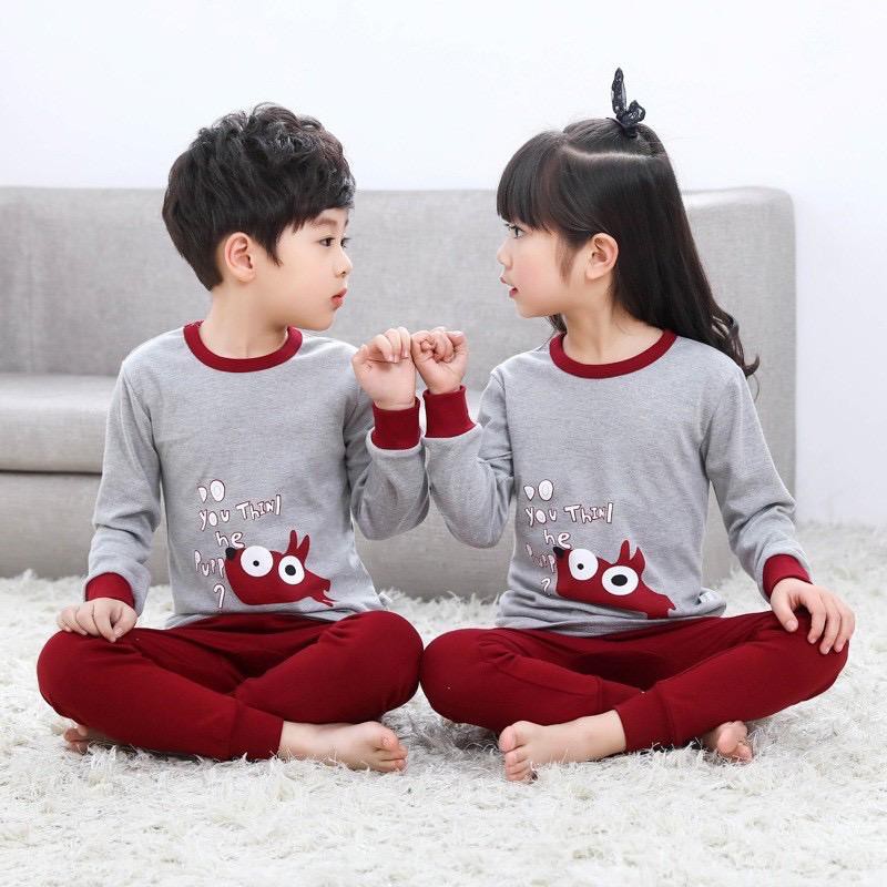 BAJU SETELAN KEPITING ABU ANAK LENGAN PANJANG 1_5 TAHUN TERBARU MURAH / STELAN KAOS PANJANG ANAK