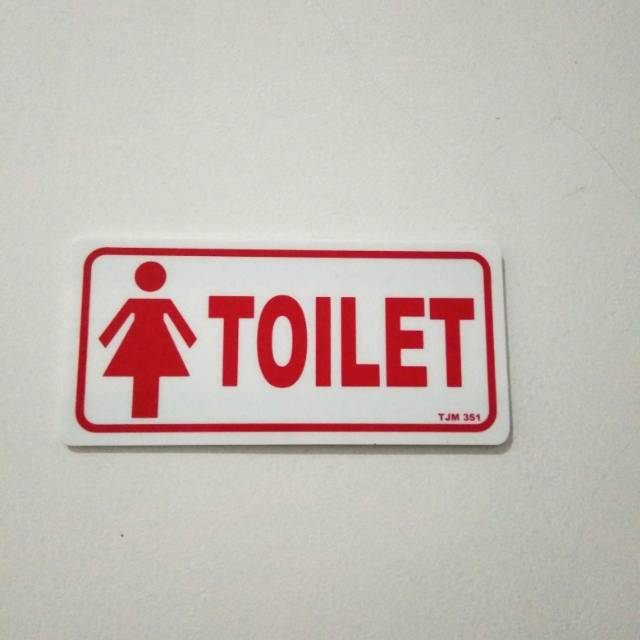 

Acrylic plat sign label toilet pria / wanita 9,5x20cm