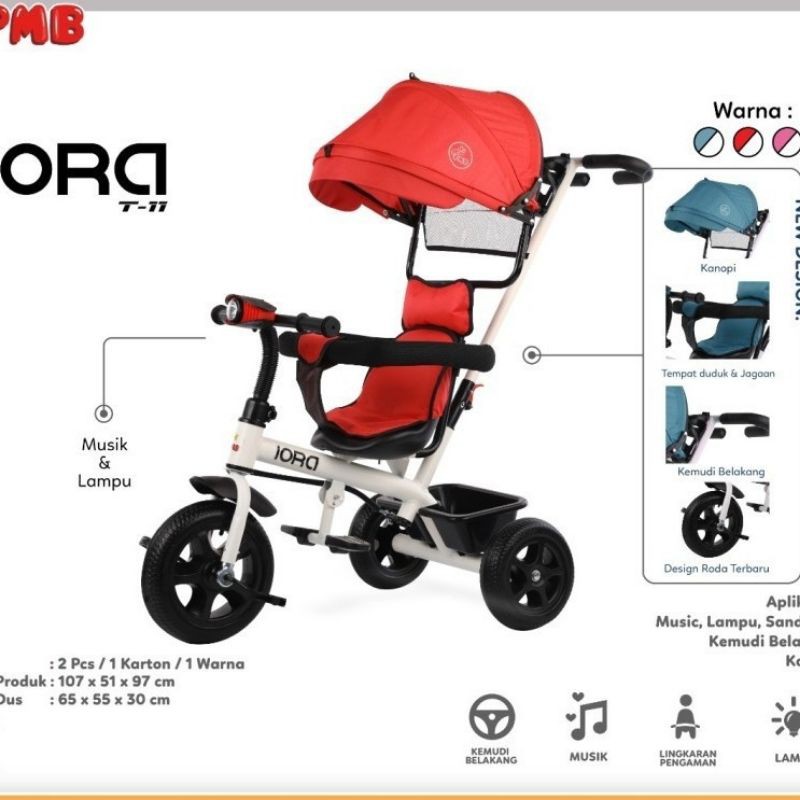 Sepeda anak roda tiga Iora T11