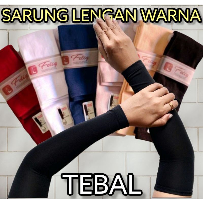 Manset Tangan Tebal Berkualitas Polos / Sarung Lengan / Handsock Unisex