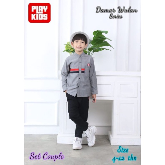 READY Setelan kemeja Couple Damar Wulan Series by Playkids SIZE 4 -12 T*-7