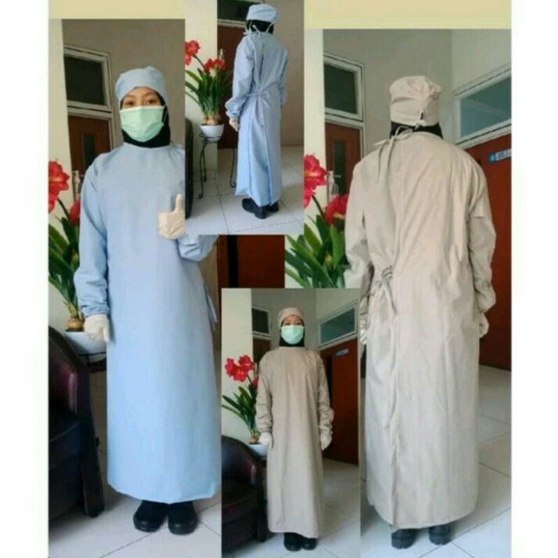 jubah gaun bedah operasi apd/bahan taslan waterprof / surgical gown