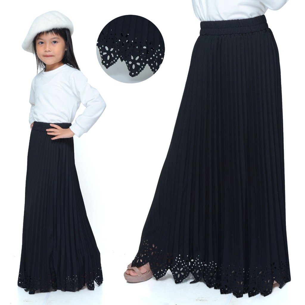 Rok plisket anak - Rok laser cut