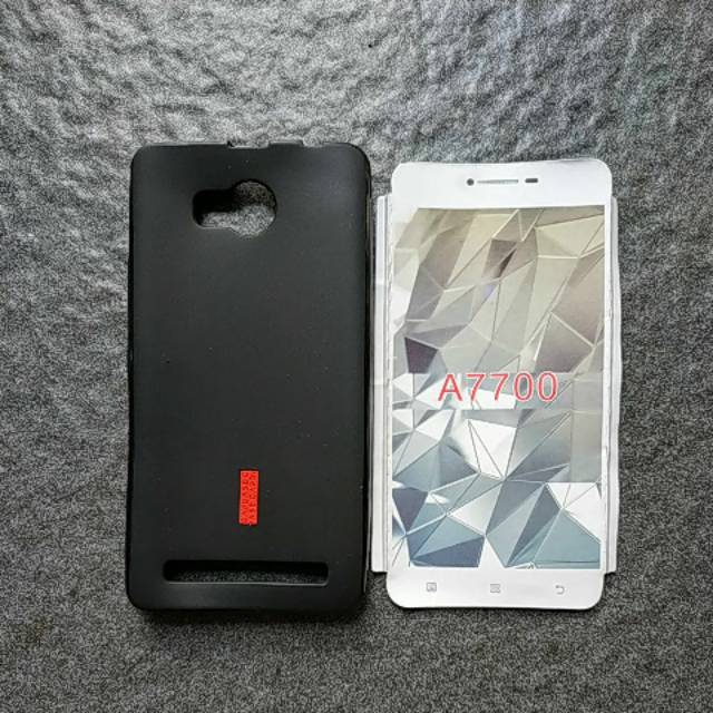 LENOVO A7700 SILIKON KARET SOFTCASE HITAM MANTAP MURAH MERIAH