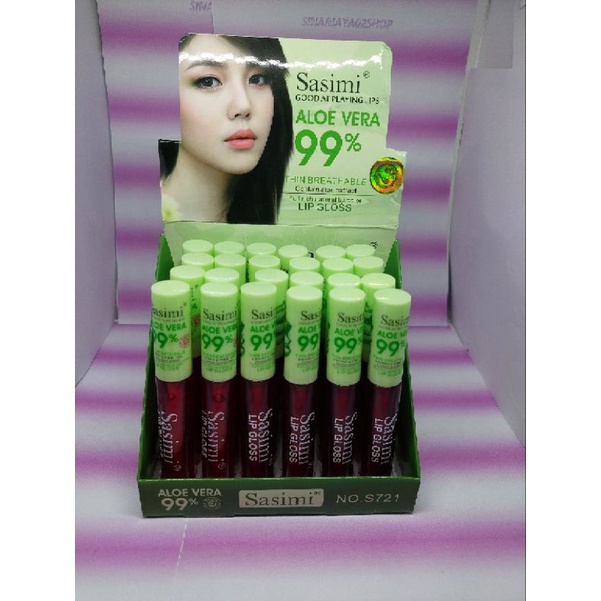 (harga 1box isi 24) LIP TINT SASIMI ALOEVERA SERIE S721 SASIMI ALOE