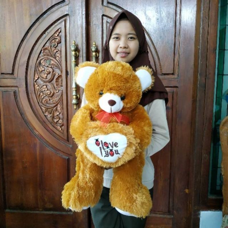 BONEKA TEDDY BEAR LOVE 55 CM SNI / BONEKA BERUANG SNI KUALITAS PREMIUM / BONEKA TEDDY BEAR LUCU