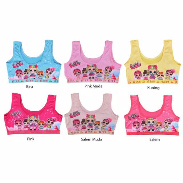 6 Pcs Miniset Anak Perempuan Cewek Remaja SD SMP Kutang Bra Beha Bh Mini Set Anak Perempuan Remaja