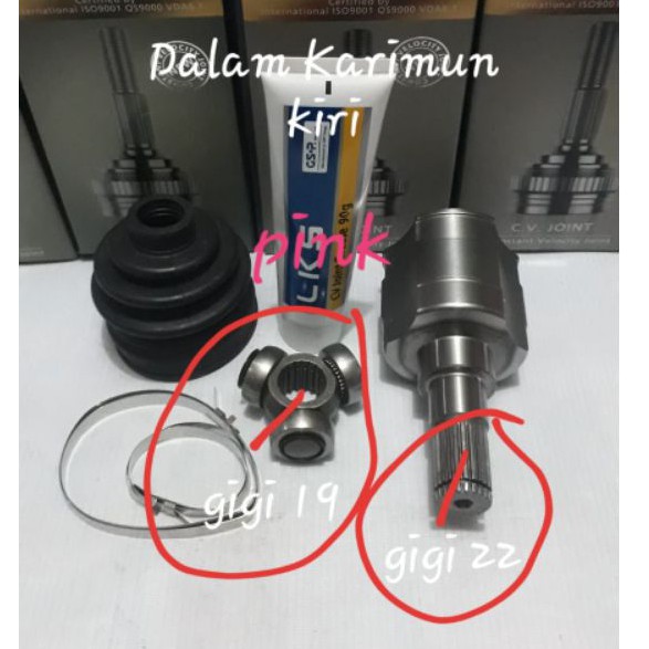 CV joint dalam as roda depan as kopel dalam kiri Suzuki Karimun kotak