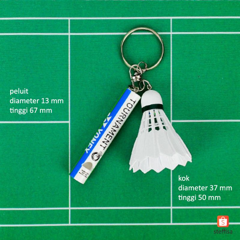 GANCI badminton | gantungan kunci keyring keychain kok cock shuttlecock bulu tangkis yonex ACG1016ACR peluit