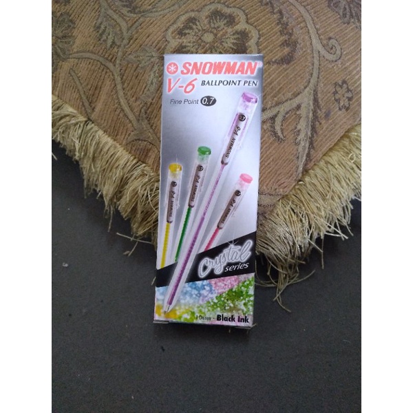 

Bolpen Snowman Hitam V-6 1 lusin