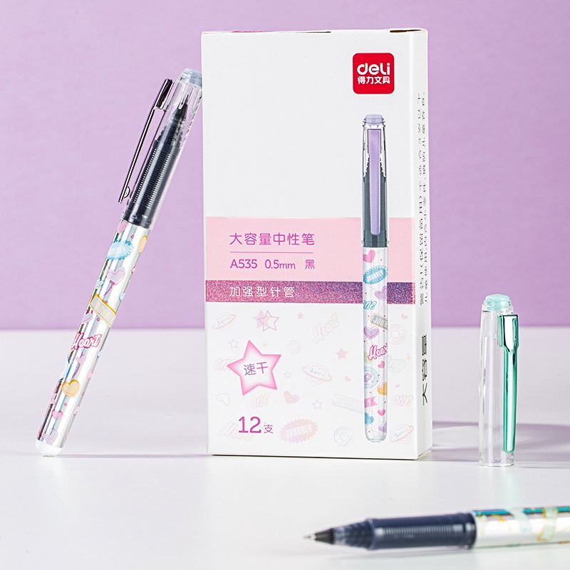 

Bolpoint Pen Gel deli Ball Pen Pulpen A535 0,5mm 1 pcs