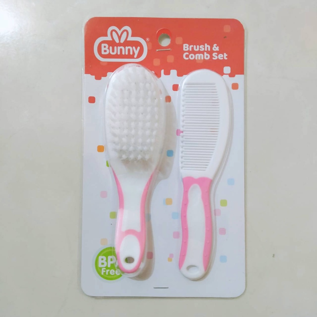 Lusty Bunny Sisir Bayi Newborn Lembut Sisir Rambut Bayi Set Original isi 2-Pink
