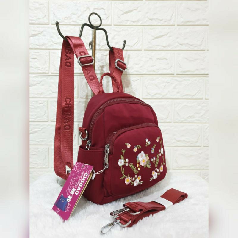 TAS ORI CHIBAO BORDIR BUNGA 3in1 Ransel Shoulder Jinjing CB230-11 3Res