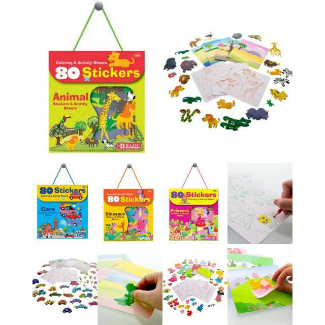 Jual Coloring and Activity Sheets 80 Stickers | Shopee Indonesia