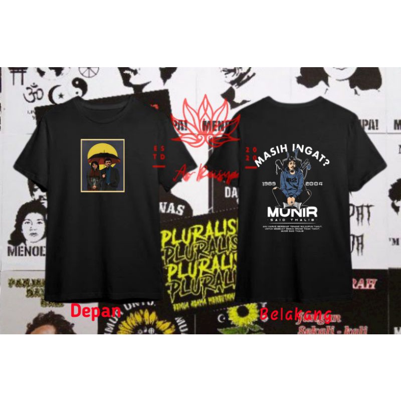 Kaos Munir/Kaos menolak lupa/kaos September hitam/Kaos tokoh/T-shirt Munir/T-shirt septber hitam/T-s