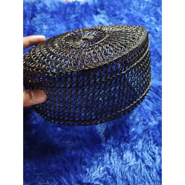 peci/songkok/kopyah rotan hitam