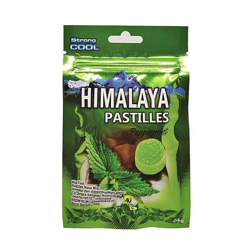 

Big Foot Himalaya Pastiles - Permen Pastiles Rasa Peppermint - 25g