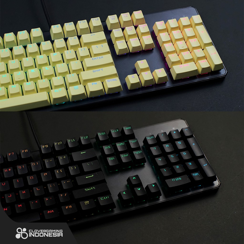 Keycaps CLV Color Standard - Mechanical Keyboard Fullsize ABS Backlit Full LED Gaming Warna