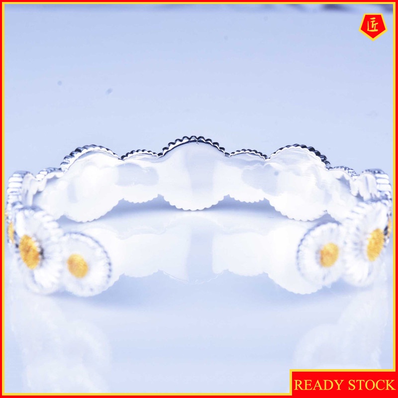 [Ready Stock]925 Silver Vintage Palace Style Daisy Lace Bracelet