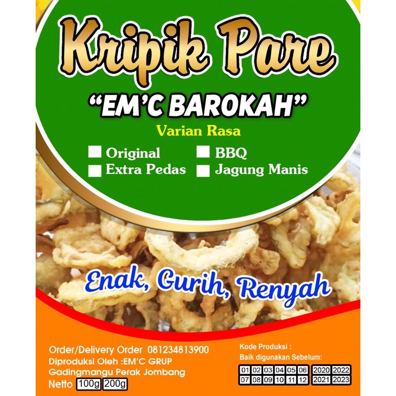 

kripik pare 800gram