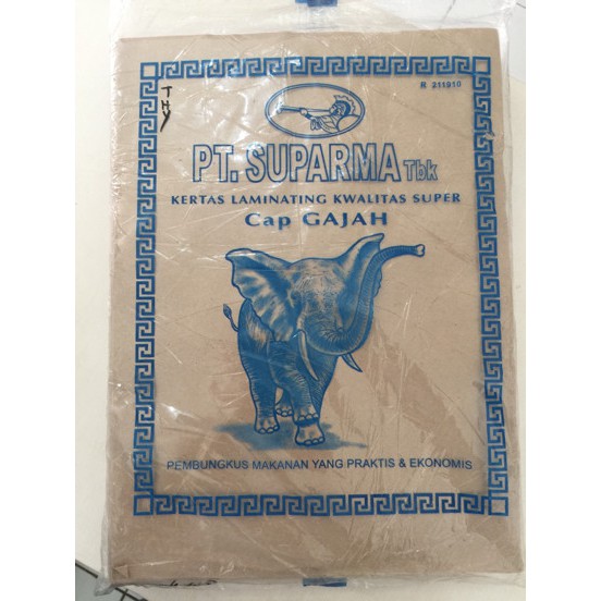 

Langsung Order Kertas Nasi Merk Gajah Uk. 25x35 (isi 250 lembar) Diskon