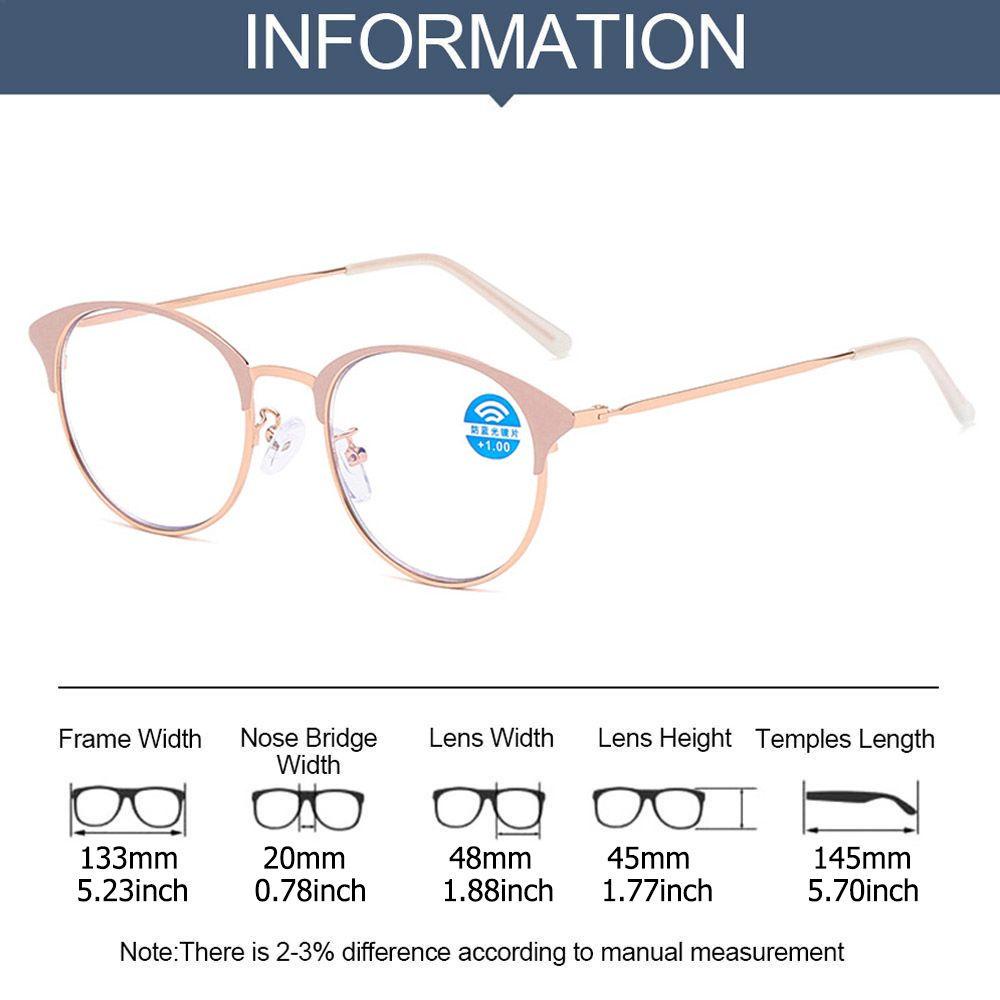 ❈Rowan ROWAN ROWAN❈ Kacamata Baca Anti UV Blue Rays Portable + 1.0 ~ + 4.0 Frame Metal Untuk Pria / Wanita