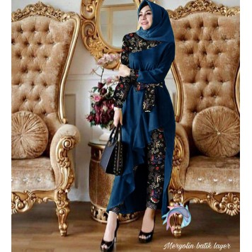 Baju Setelan Celana Muslim Wanita Set Fashion Terbaru Kekinian 2021