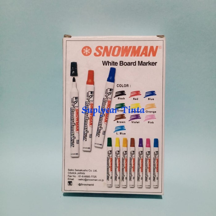 

Promo Bulan Ini Spidol Snowman Whiteboard Marker Bg12(Black Biru Merah) 1Losin Murah