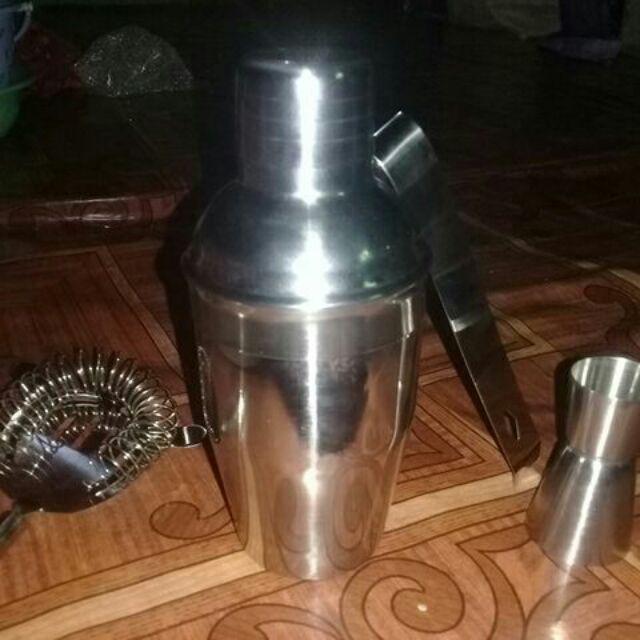 Shaker Minuman Pengocok Minuman Gelas Ukur Bartender Bar Set Cocktail Stainless 5 In 1