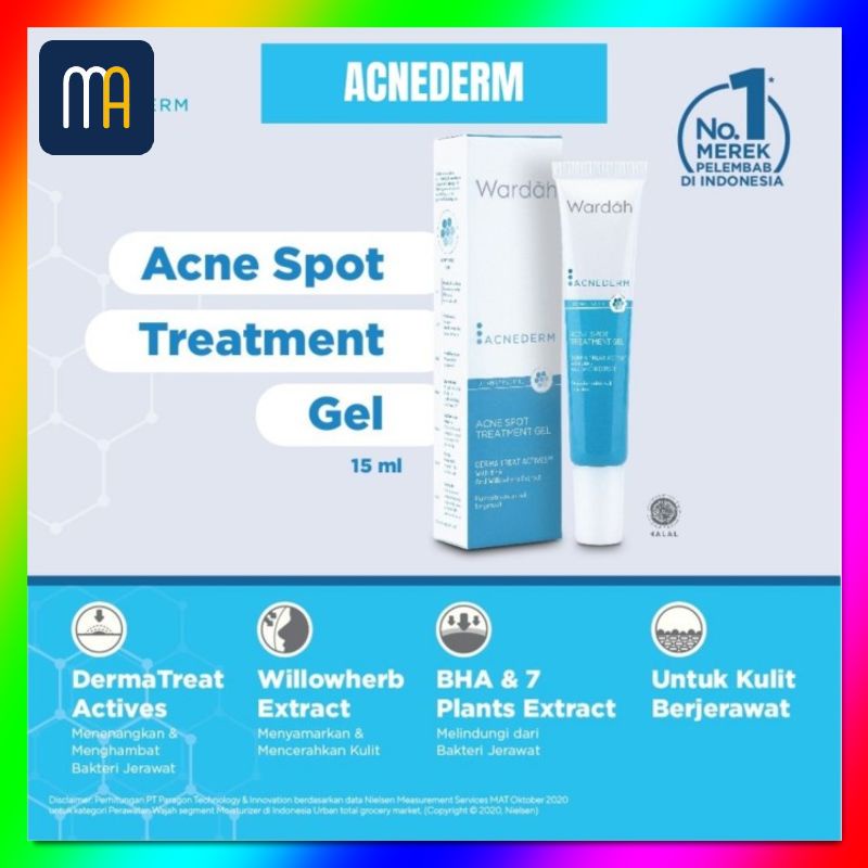 Jual WARDAH Acnederm Acne Spot Treatment Gel 15 ml | OBAT JERAWAT