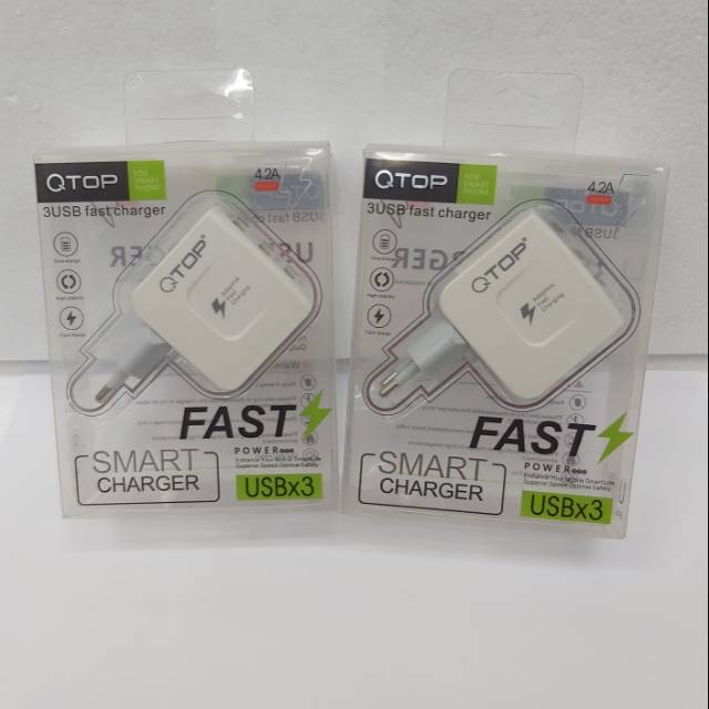 Adaptor Charger Q-TOP 3 USB Fast Power 4.2A