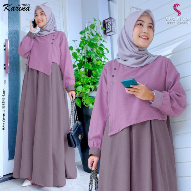 GAMIS KARINA DRESS JUMBO ORI SHOFIYA